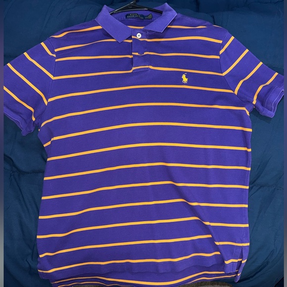 Polo Ralph Lauren Other - Polo by Ralph Lauren Men's Purple and Orange Striped Polo